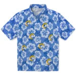Los Angeles Rams Hawaiian Shirt - Hibiscus Cluster | Moonbestprint