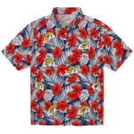 Los Angeles Rams Hawaiian Shirt - Hibiscus Fiesta | Moonbestprint