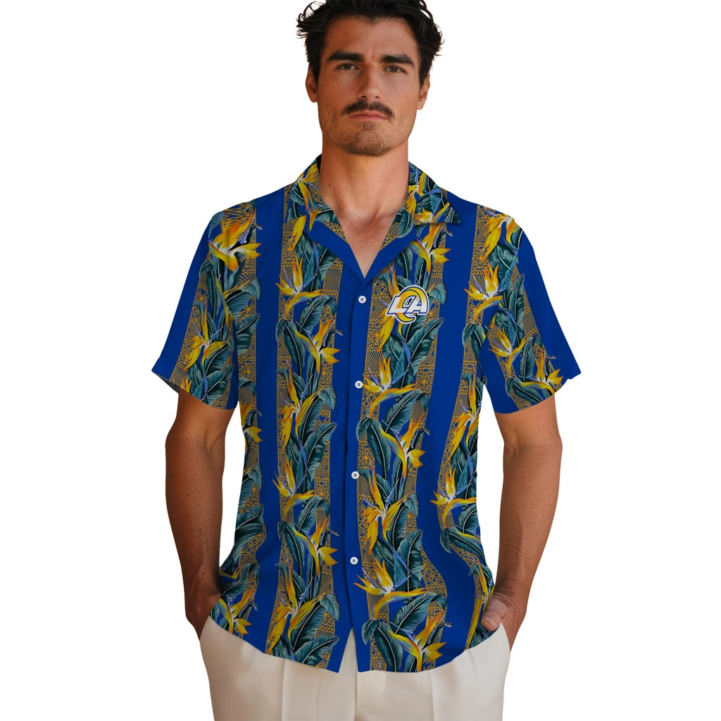 Los Angeles Rams Hawaiian Shirt - Paradise Vines | Moonbestprint