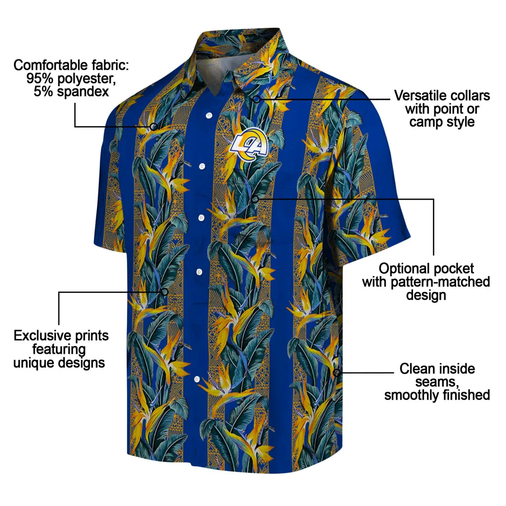 Los Angeles Rams Hawaiian Shirt - Paradise Vines | Moonbestprint