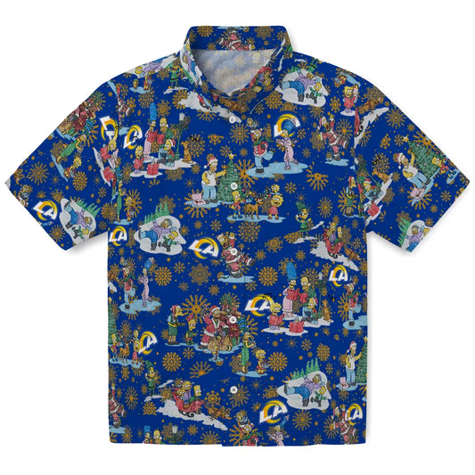 Los Angeles Rams Hawaiian Shirt - Simpsons Christmas | Moonbestprint