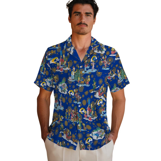 Los Angeles Rams Hawaiian Shirt - Simpsons Christmas | Moonbestprint