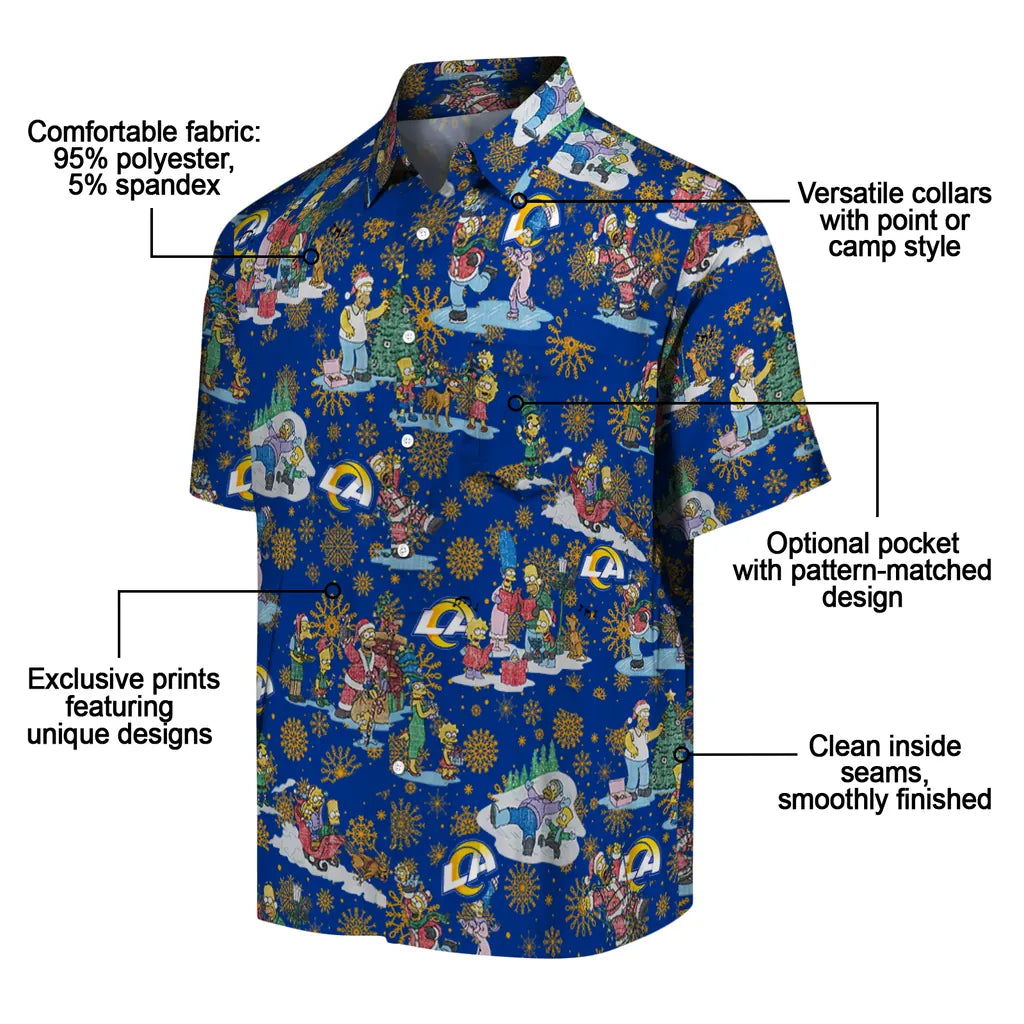 Los Angeles Rams Hawaiian Shirt - Simpsons Christmas | Moonbestprint