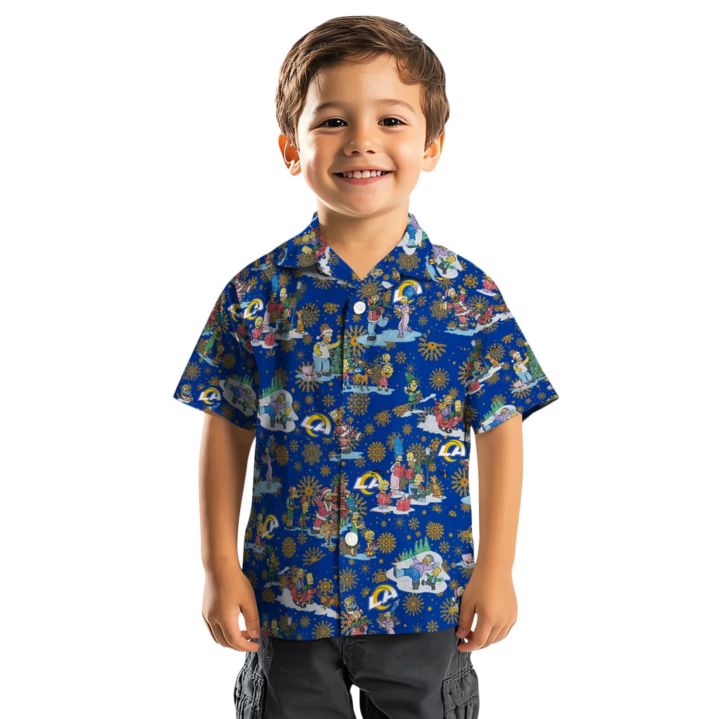 Los Angeles Rams Hawaiian Shirt - Simpsons Christmas | Moonbestprint