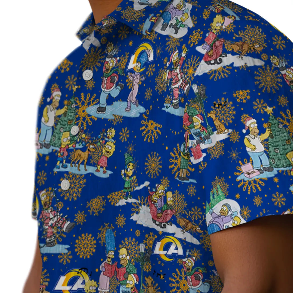 Los Angeles Rams Hawaiian Shirt - Simpsons Christmas | Moonbestprint