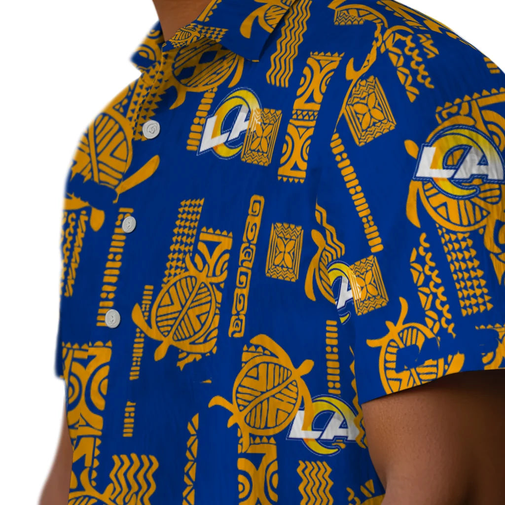 Los Angeles Rams Hawaiian Shirt - Turtle Lines | Moonbestprint