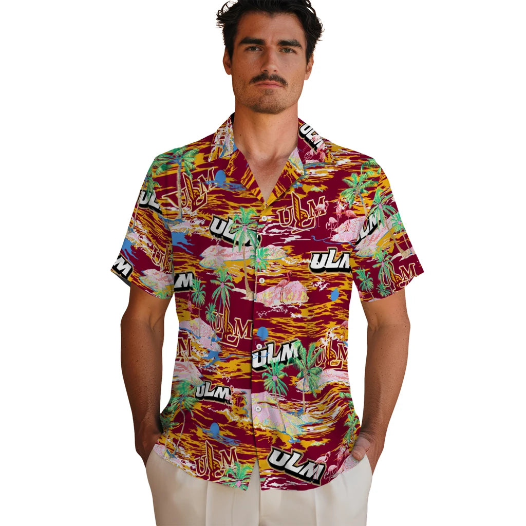 Louisiana-Monroe Warhawks Flamingo Retreat 2026 Hawaiian Shirt – Moonbestprint