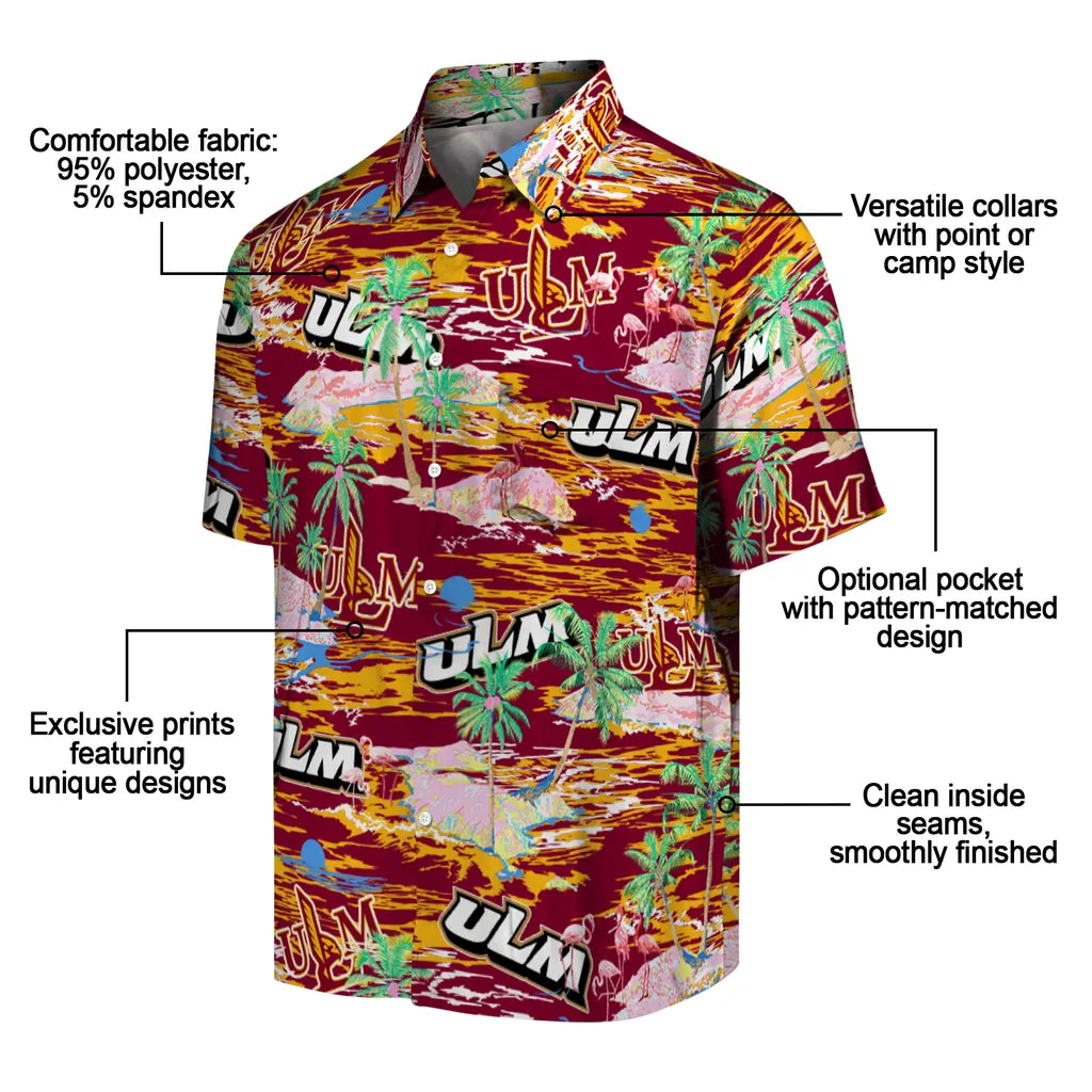 Louisiana-Monroe Warhawks Flamingo Retreat 2026 Hawaiian Shirt – Moonbestprint