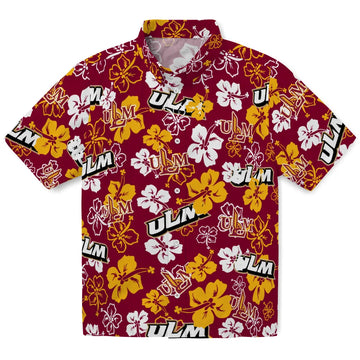 Louisiana-Monroe Warhawks Hibiscus Bloom Hawaiian Shirt – Moonbestprint