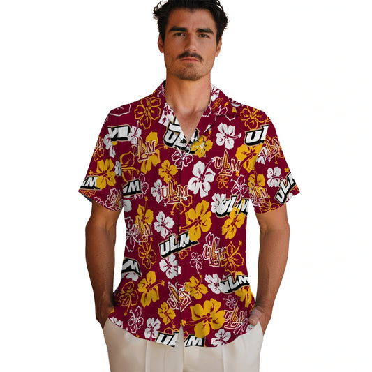 Louisiana-Monroe Warhawks Hibiscus Bloom Hawaiian Shirt – Moonbestprint