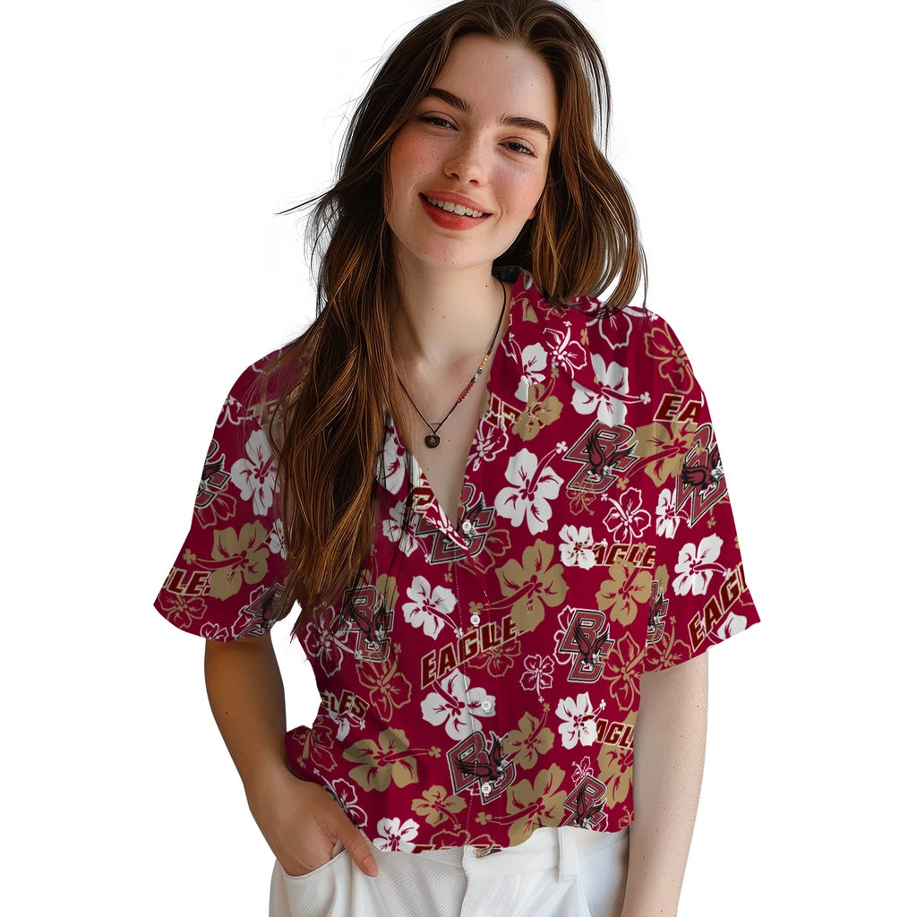 Louisiana Ragin’ Cajuns Hibiscus Bloom Hawaiian Shirt – Moonbestprint