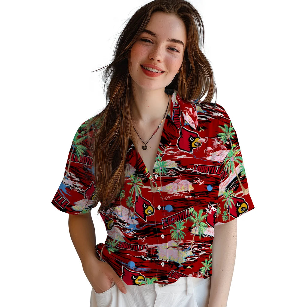 Louisville Cardinals Flamingo Retreat 2026 Hawaiian Shirt – Moonbestprint