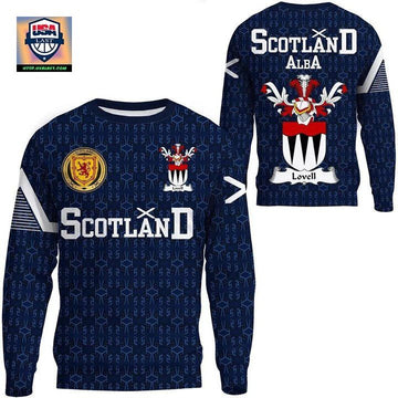 Lovell Family Crest Sweater Scottish Home ? 1991 Style A7 ? Usalast