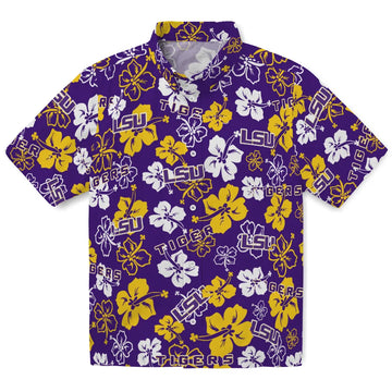 LSU Tigers Hibiscus Bloom Hawaiian Shirt – Moonbestprint