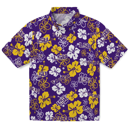 LSU Tigers Hibiscus Bloom Hawaiian Shirt – Moonbestprint
