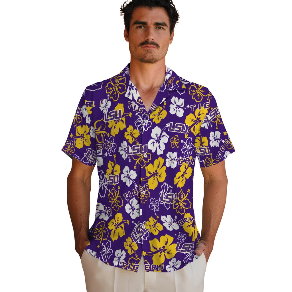 LSU Tigers Hibiscus Bloom Hawaiian Shirt – Moonbestprint