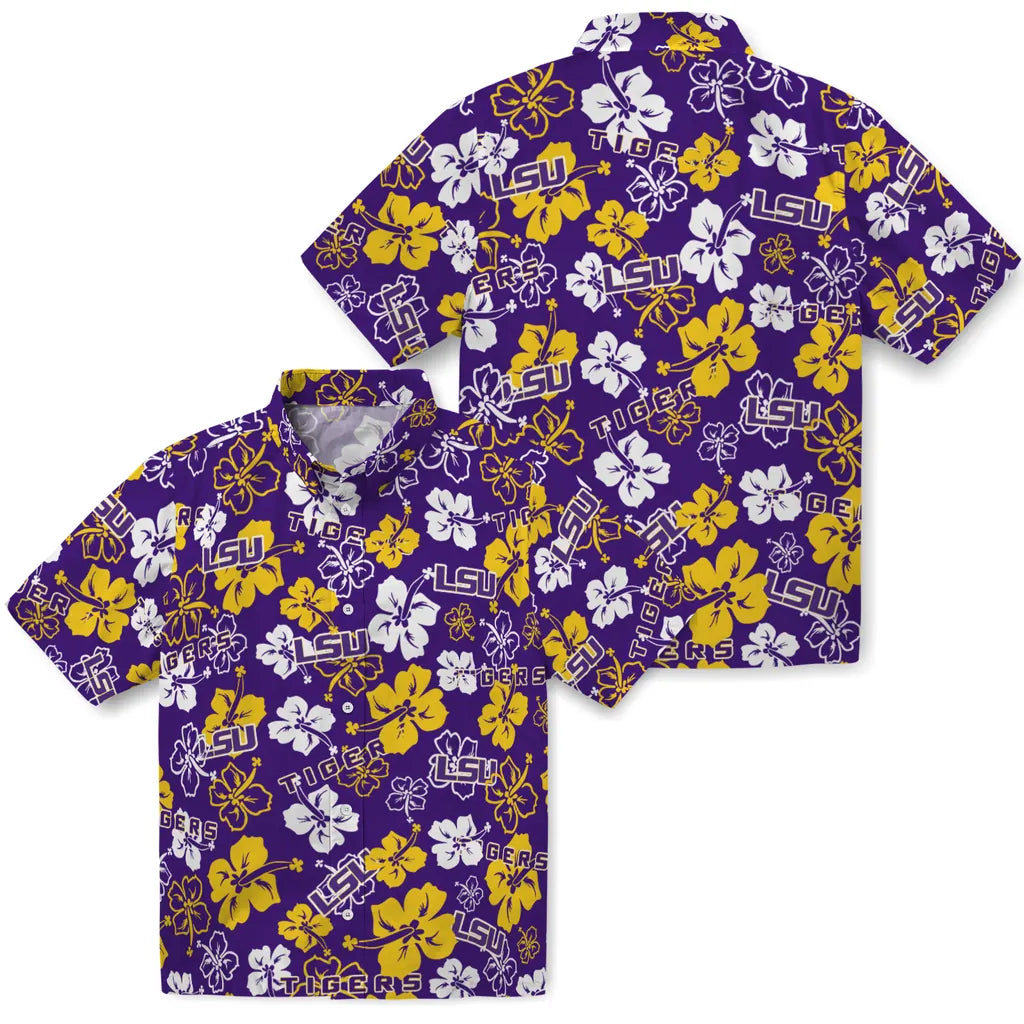 LSU Tigers Hibiscus Bloom Hawaiian Shirt – Moonbestprint