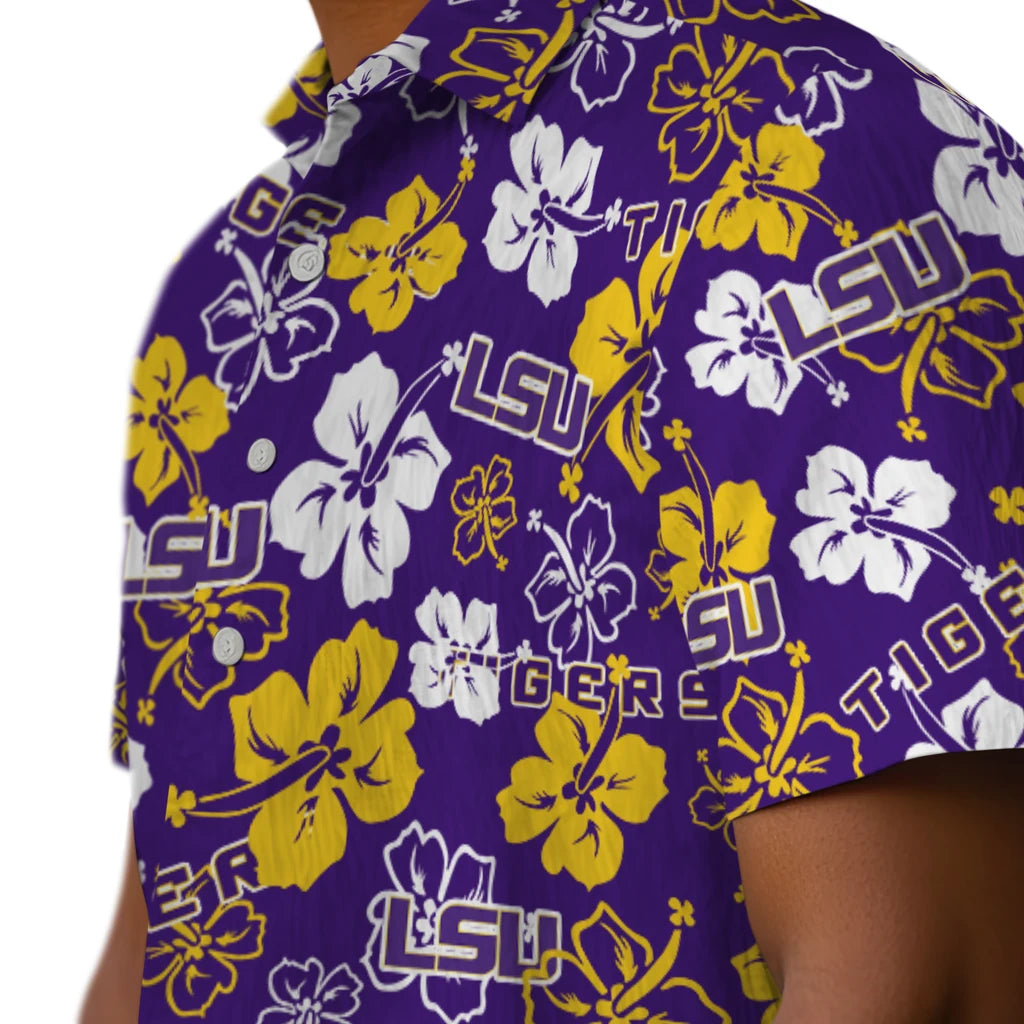 LSU Tigers Hibiscus Bloom Hawaiian Shirt – Moonbestprint