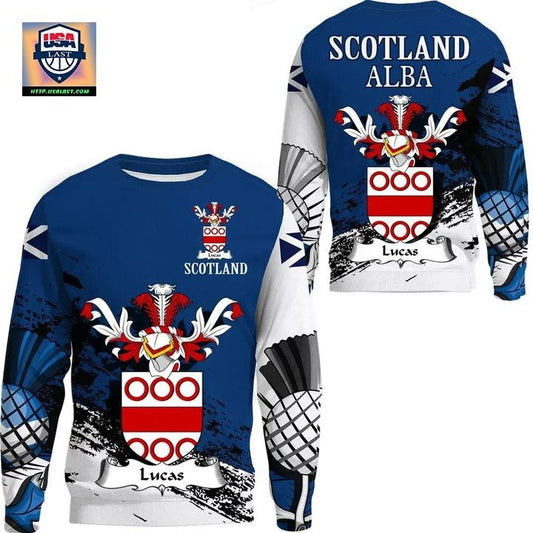 Lucas Scottish Family Crest Scotland Special Sweater A7 ? Usalast
