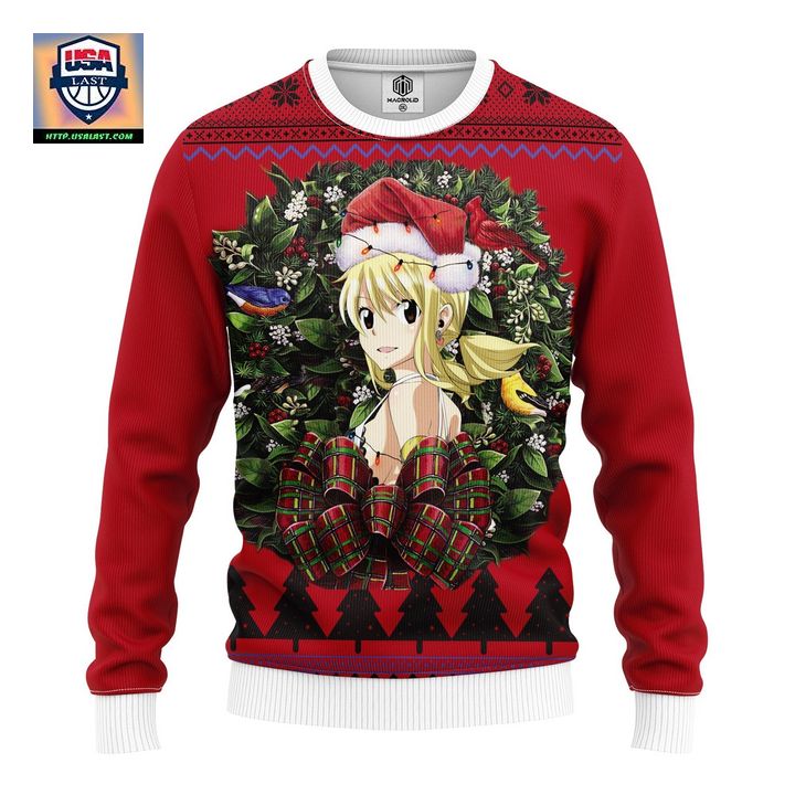 Lucy Heartfilia Fairy Tail Noel Mc Ugly Christmas Sweater Thanksgiving Gift ? Usalast