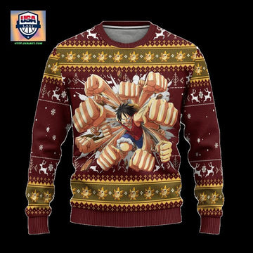 Luffy One Piece Anime Ugly Christmas Sweater 2022 ? Usalast