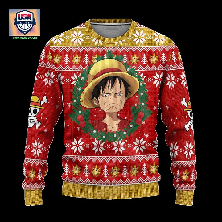 Luffy One Piece Anime Ugly Christmas Sweater Xmas Gift ? Usalast