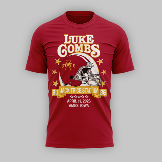 Luke Combs x Iowa State Cyclones football Limited Edition T-Shirt | AE90 Moonbestprint