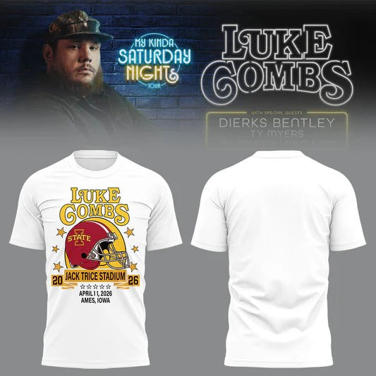 Luke Combs x Iowa State Cyclones football Limited Edition T-Shirt | DY93 Moonbestprint