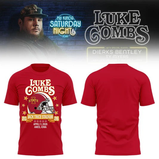 Luke Combs x Iowa State Cyclones football Limited Edition T-Shirt | ED13 Moonbestprint