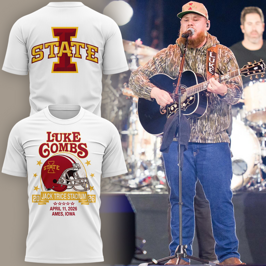 Luke Combs x Iowa State Cyclones football Limited Edition T-Shirt | HU16 Moonbestprint