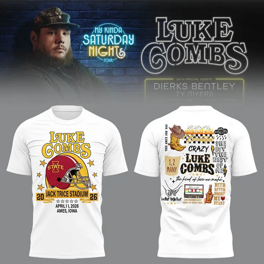 Luke Combs x Iowa State Cyclones football Limited Edition T-Shirt | MP59 Moonbestprint