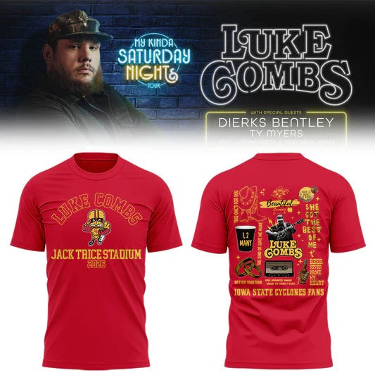 Luke Combs x Iowa State Cyclones football Limited Edition T-Shirt | ND33 Moonbestprint