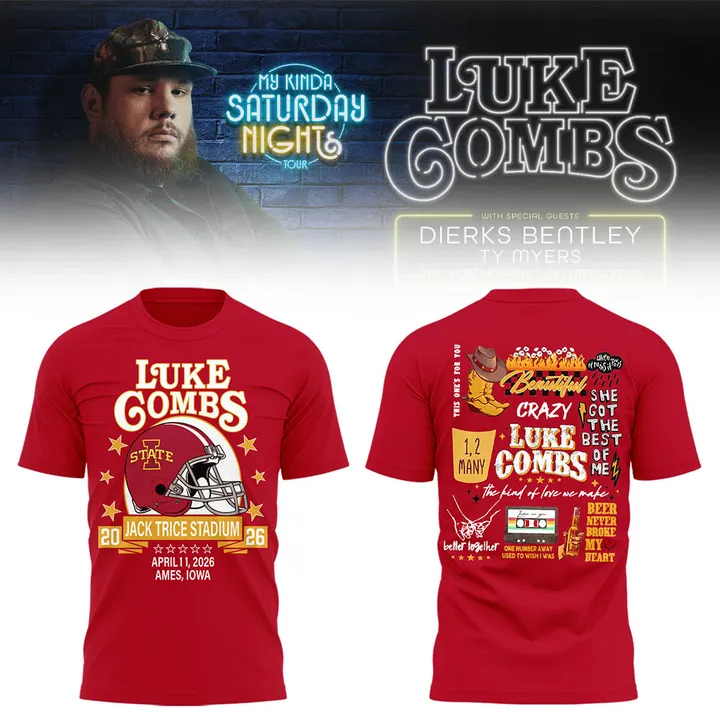 Luke Combs x Iowa State Cyclones football Limited Edition T-Shirt | RQ88 Moonbestprint