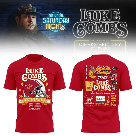 Luke Combs x Iowa State Cyclones football Limited Edition T-Shirt | RQ88 Moonbestprint