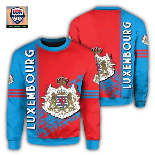 Luxembourg Coat Of Arms Sweater Quarter Style J7 ? Usalast
