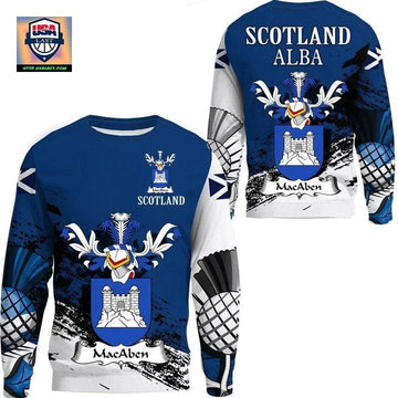 Macaben Scottish Family Crest Scotland Special Sweater A7 ? Usalast