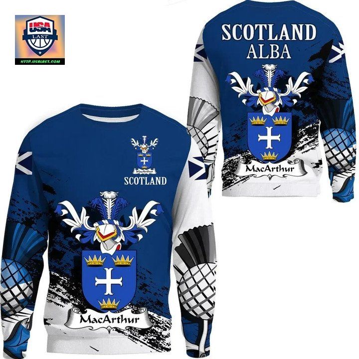 Macarthur Scottish Family Crest Scotland Special Sweater A7 ? Usalast