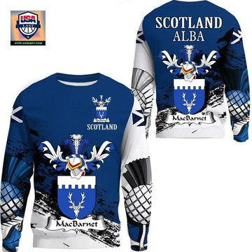Macbarnet Scottish Family Crest Scotland Special Sweater A7 ? Usalast