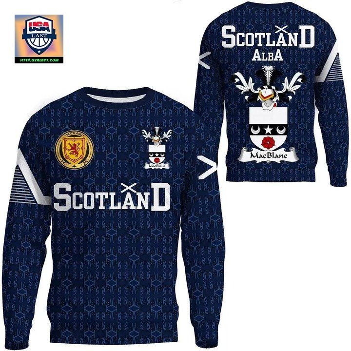 Macblane Family Crest Sweater Scottish Home ? 1991 Style A7 ? Usalast
