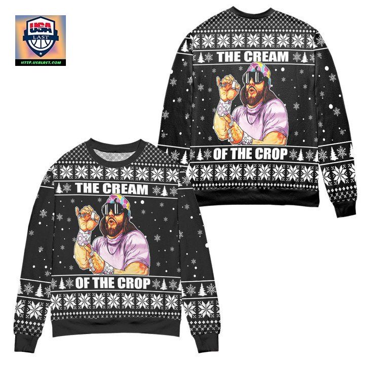 Macho Man Randy Savage The Cream Of The Crop Ugly Christmas Sweater ? Black ? Usalast