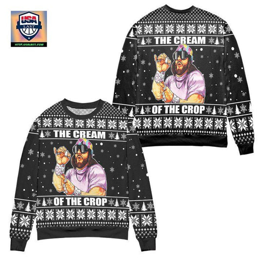 Macho Man Randy Savage The Cream Of The Crop Ugly Christmas Sweater ? Black ? Usalast
