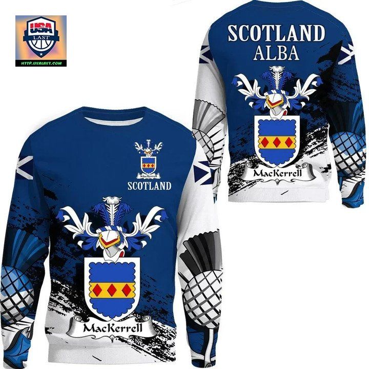 Mackerrell Scottish Family Crest Scotland Special Sweater A7 ? Usalast
