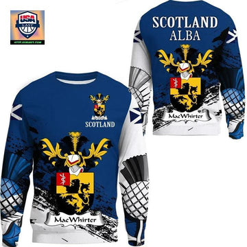 Macwhirter Scottish Family Crest Scotland Special Sweater A7 ? Usalast