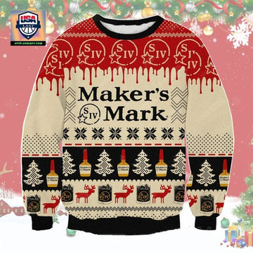 Makers Mark Bourbon Whiskey Ugly Christmas Sweater 2022 ? Usalast