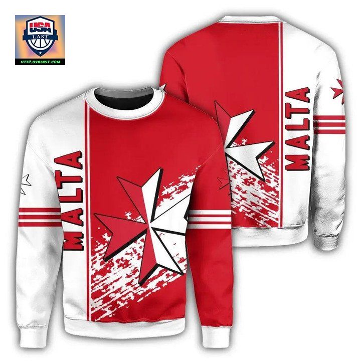 Malta Coat Of Arms Sweater Quarter Style J7 ? Usalast