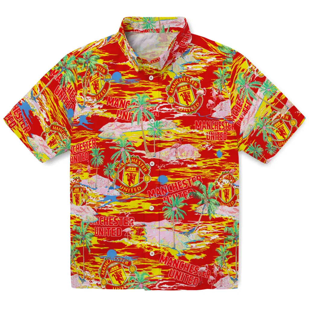 Manchester United Flamingo Retreat 2026 Hawaiian Shirt – Moonbestprint