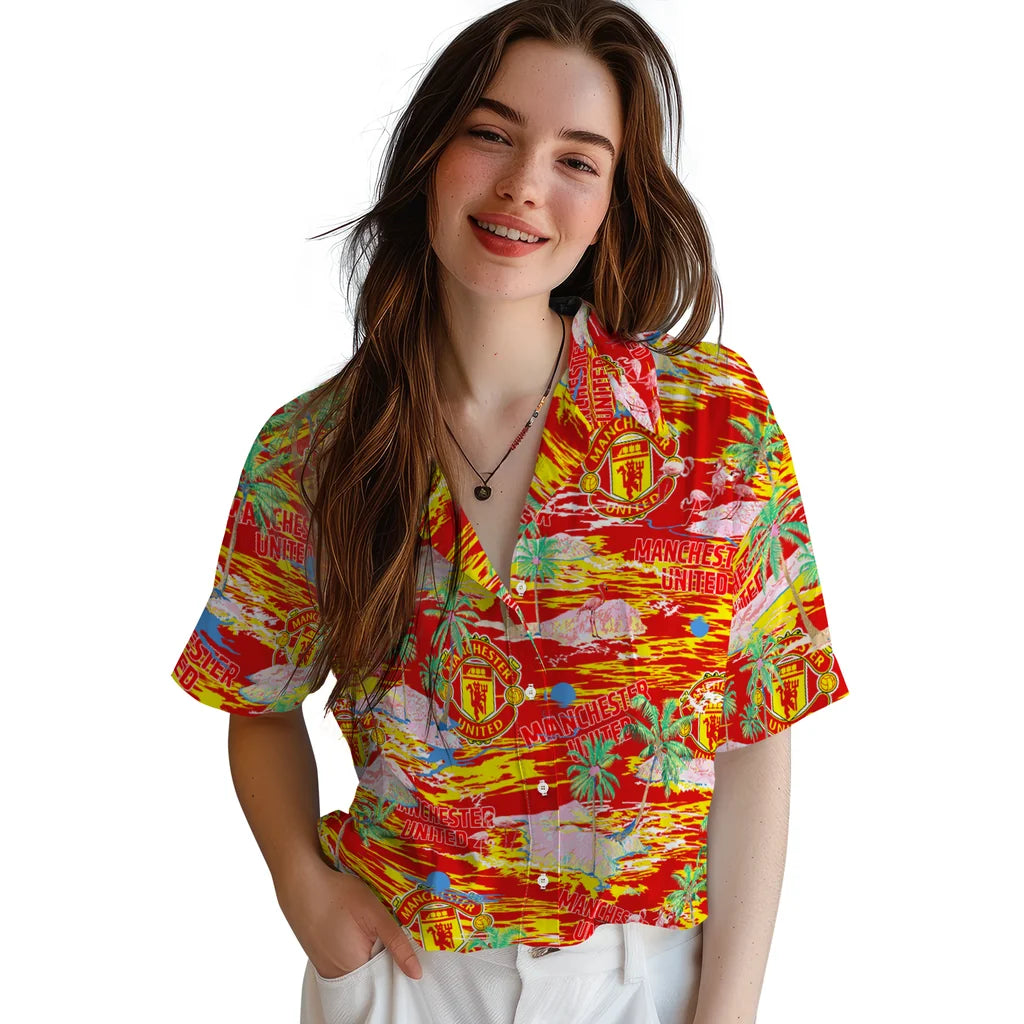 Manchester United Flamingo Retreat 2026 Hawaiian Shirt – Moonbestprint