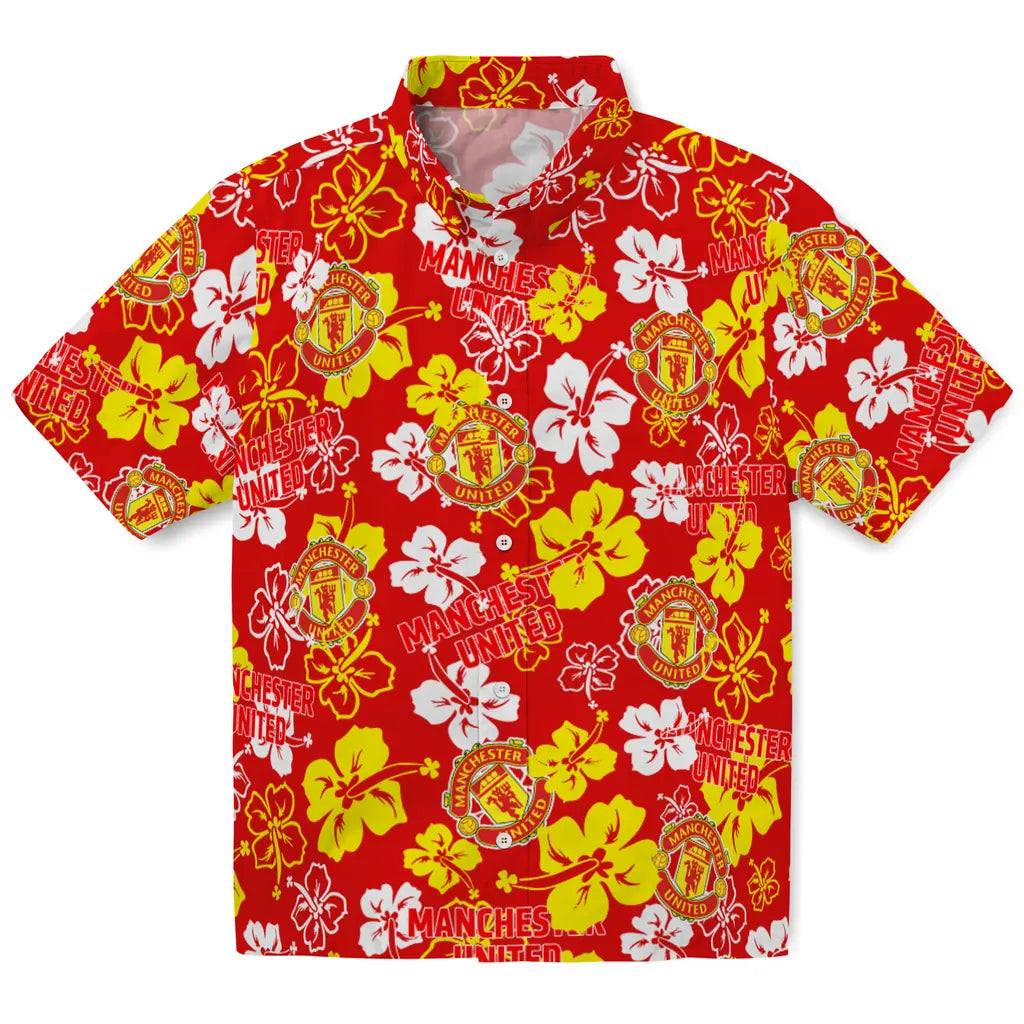 Manchester United Hibiscus Bloom Hawaiian Shirt – Moonbestprint