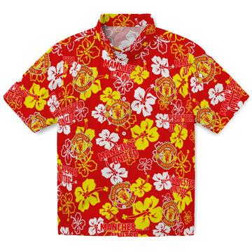 Manchester United Hibiscus Bloom Hawaiian Shirt – Moonbestprint