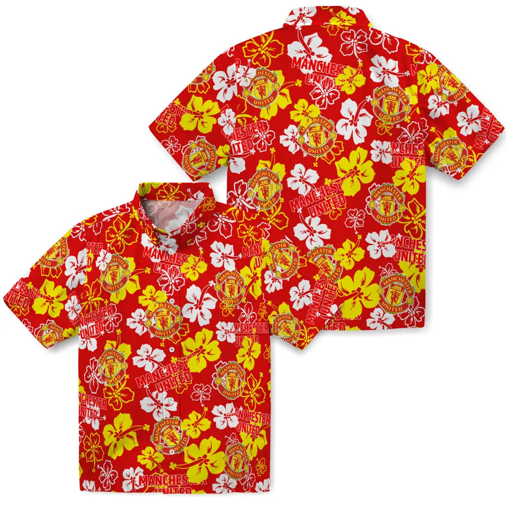 Manchester United Hibiscus Bloom Hawaiian Shirt – Moonbestprint